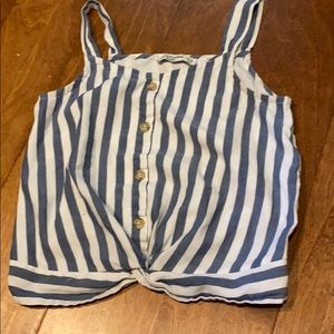 abercrombie kids blue and white striped